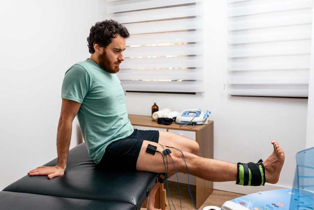 a man having a electro therapy
